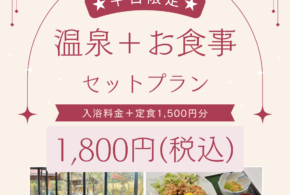 【平日限定‼】温泉入浴＋お食事セットプラン